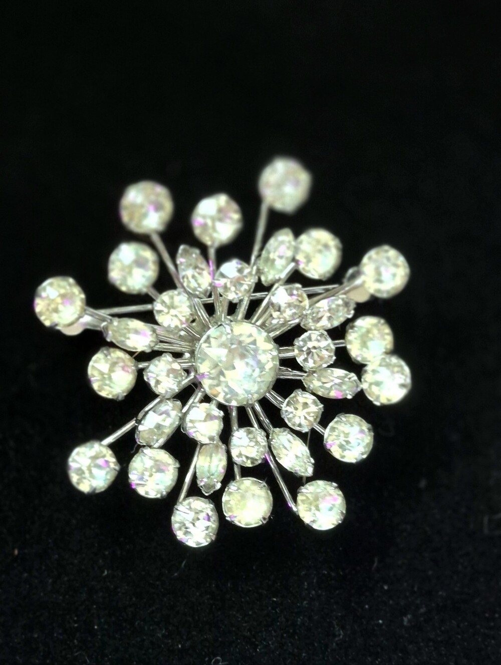 Eisenburg Vintage Signed Atomic Starburst Brooch